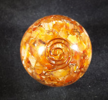 Load image into Gallery viewer, Medium (40-50mm) CARNELIAN Orgone Gemstone Sphere Orgone Sphere