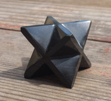 Load image into Gallery viewer, Large (50mm) ONYX Natural Gemstone Merkaba Star (One)
