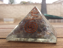 Load image into Gallery viewer, Extra Large (70-75mm) FLUORITE Orgone Gemstone Pyramid X-Large Pyramid Orgone
