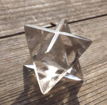 Load image into Gallery viewer, Large (50mm) SMOKEY QUARTZ Natural Gemstone Merkaba Star (One)
