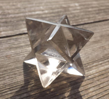 Load image into Gallery viewer, Large (50mm) SMOKEY QUARTZ Natural Gemstone Merkaba Star (One)