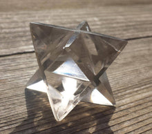 Load image into Gallery viewer, Large (50mm) SMOKEY QUARTZ Natural Gemstone Merkaba Star (One)