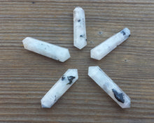 Load image into Gallery viewer, NATURAL RAINBOW MOONSTONE Double Terminated Gemstone Crystal Pencil Point (One)