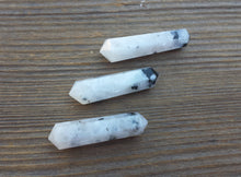 Load image into Gallery viewer, NATURAL RAINBOW MOONSTONE Double Terminated Gemstone Crystal Pencil Point (One)