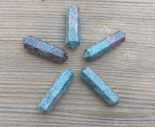 Load image into Gallery viewer, NATURAL RUBY In KYANITE Double Terminated Gemstone Crystal Pencil Point (One)