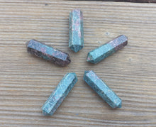 Load image into Gallery viewer, NATURAL RUBY In KYANITE Double Terminated Gemstone Crystal Pencil Point (One)