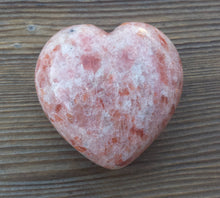 Load image into Gallery viewer, Large NATURAL SUNSTONE Gemstone Puffy Heart 60-70mm