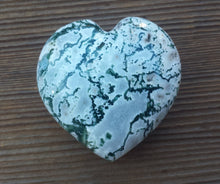 Load image into Gallery viewer, Large NATURAL TREE AGATE Gemstone Puffy Heart 60-70mm