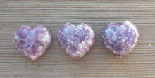 Load image into Gallery viewer, NATURAL LEPIDOLITE Gemstone Puffy Heart 40-45mm