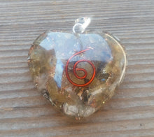 Load image into Gallery viewer, ORGONE LABRADORITE Gemstone Heart Shaped Pendant Orgone (One)