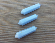Load image into Gallery viewer, NATURAL ANGELITE Double Terminated Gemstone Crystal Pencil Point (One)