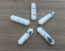 Load image into Gallery viewer, NATURAL RAINBOW MOONSTONE Double Terminated Gemstone Crystal Pencil Point (One)