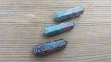 Load image into Gallery viewer, NATURAL RUBY In KYANITE Double Terminated Gemstone Crystal Pencil Point (One)