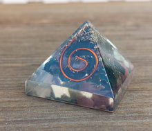 Load image into Gallery viewer, Small (25-30mm) BLOODSTONE COIL Orgone Gemstone Pyramid Small Pyramid Orgone