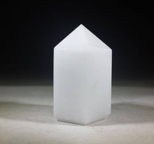 Load image into Gallery viewer, NATURAL WHITE AGATE Carved Faceted Point Gemstone Crystal Point