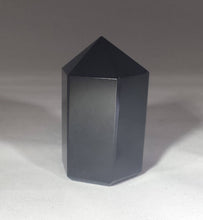 Load image into Gallery viewer, NATURAL BLACK OBSIDIAN Carved Faceted Point Gemstone Crystal Point