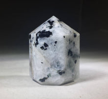 Load image into Gallery viewer, NATURAL RAINBOW MOONSTONE Carved Faceted Point Gemstone Crystal Point