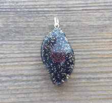 Load image into Gallery viewer, ORGONE BLACK TOURMALINE Gemstone Eye Shaped Pendant Orgone (One)