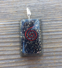 Load image into Gallery viewer, ORGONE BLACK TOURMALINE Gemstone Rectangle Pendant Orgone (One)