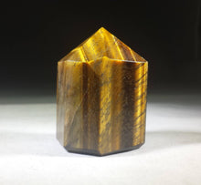 Load image into Gallery viewer, NATURAL TIGER EYE Carved Faceted Point Gemstone Crystal Point