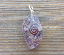 Load image into Gallery viewer, ORGONE AMETHYST Gemstone Eye Shaped Pendant Orgone (One)