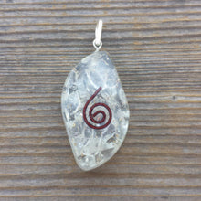 Load image into Gallery viewer, ORGONE CLEAR QUARTZ Gemstone Eye Shaped Pendant Orgone (One)