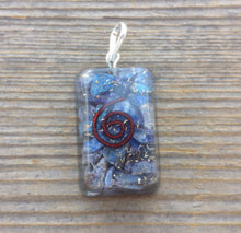 Load image into Gallery viewer, ORGONE LAPIS LAZULI Gemstone Rectangle Pendant Orgone (One)