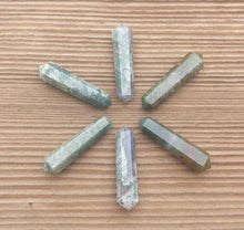 Load image into Gallery viewer, NATURAL MOSS AGATE Double Terminated Gemstone Crystal Pencil Point (One)