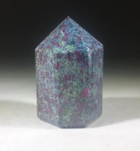 Load image into Gallery viewer, NATURAL RUBY In KYANITE Carved Faceted Point Gemstone Crystal Point