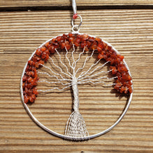 Load image into Gallery viewer, Natural CARNELIAN Tree Of Life Large Suncatcher Decoration Stone Gemstone