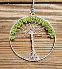 Load image into Gallery viewer, Natural PERIDOT Tree Of Life Large Suncatcher Decoration Stone Gemstone