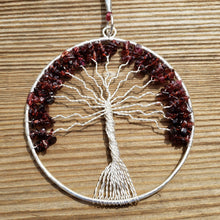 Load image into Gallery viewer, Natural GARNET Tree Of Life Large Suncatcher Decoration Stone Gemstone