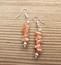 Load image into Gallery viewer, Natural SUNSTONE Handmade Gemstone Chip EARRINGS