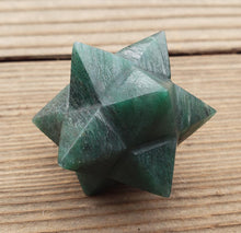 Load image into Gallery viewer, LARGE 12 Point GEMSTONE MERKABA Star Natural Jade Rare (One)