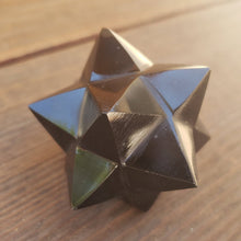 Load image into Gallery viewer, LARGE 12 Point GEMSTONE MERKABA Star Natural Onyx (One)