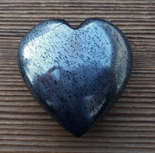 Load image into Gallery viewer, Large NATURAL HEMATITE Gemstone Puffy Heart 60-70mm