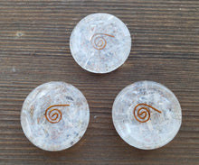 Load image into Gallery viewer, ORGONE SELENITE Gemstone Sphere Stand And Worry Stone
