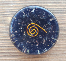 Load image into Gallery viewer, ORGONE BLACK TOURMALINE Gemstone Sphere Stand And Worry Stone