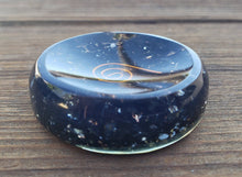 Load image into Gallery viewer, ORGONE BLACK TOURMALINE Gemstone Sphere Stand And Worry Stone