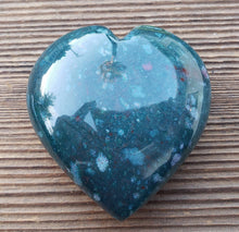 Load image into Gallery viewer, Large NATURAL BLOODSTONE Gemstone Puffy Heart 60-70mm