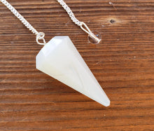 Load image into Gallery viewer, OPALITE Natural Stone Gemstone Faceted Pendulum