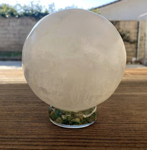 Load image into Gallery viewer, ORGONE JADE Gemstone Sphere Stand And Worry Stone