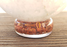 Load image into Gallery viewer, ORGONE RED JASPER Gemstone Sphere Stand And Worry Stone