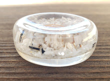 Load image into Gallery viewer, ORGONE RAINBOW MOONSTONE Gemstone Sphere Stand And Worry Stone