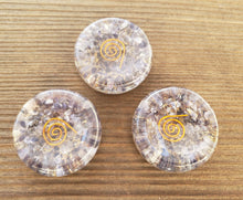 Load image into Gallery viewer, ORGONE IOLITE Gemstone Sphere Stand And Worry Stone