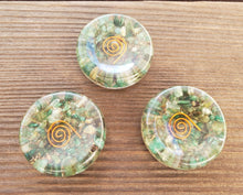 Load image into Gallery viewer, ORGONE JADE Gemstone Sphere Stand And Worry Stone