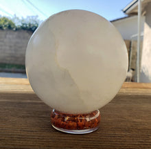 Load image into Gallery viewer, ORGONE RED JASPER Gemstone Sphere Stand And Worry Stone