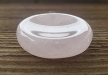 Load image into Gallery viewer, ROSE QUARTZ Sphere Stand Natural Stone Hand Carved Gemstone Sphere Stand