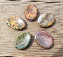 Load image into Gallery viewer, FANCY JASPER Worry Stone Natural Stone Hand Carved Gemstone Worry Stone