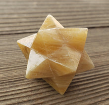 Load image into Gallery viewer, LARGE 12 Point GEMSTONE MERKABA Star Natural Chrysoberyl Rare (One)